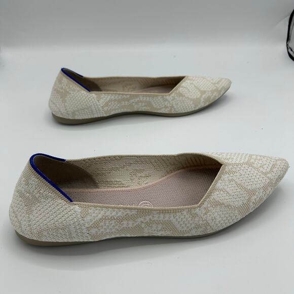 Rothy’s The Point Flats Lily Ivory Beige Knit Women’s Size 10.5 Sustainable - Picture 11 of 16